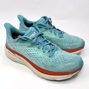 Hoka One One Clifton 8 Womens Size 9 B Aquarelle Blue Running Shoes Sneakers